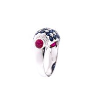 Ring Crivelli Woman ZAFFIRO in White Gold Zaffiro 3.73 Ct 10011621 ZF 3.73 + 0.87 RB - 10011621 ZF 3.73 + 0.87 RB